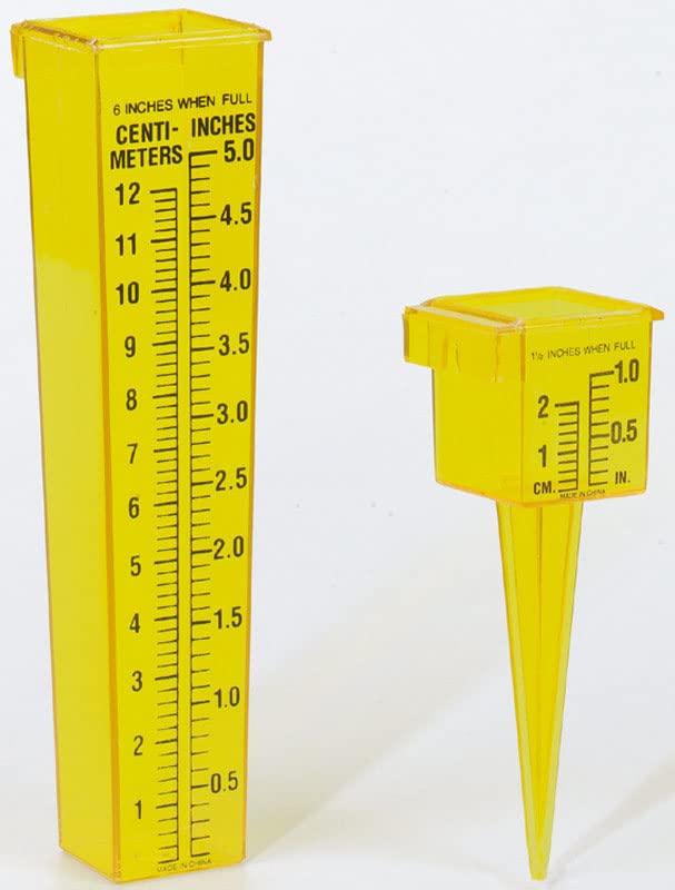 Taylor 2 For 1 Sprinkler And Rain Gauge 7-3/4" H X 1-1/8" Base Black