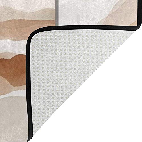 Grand tapis de sol antidérapant design montagne textile de salon