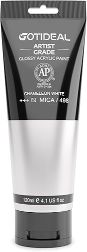 Vista 16 de GOTIDEAL - Juego de pinturas acrílicas para manualidades, 8 colores primarios (120 ml, 4 oz) con pigmentos ricos, no tóxicas, lavables, pintura