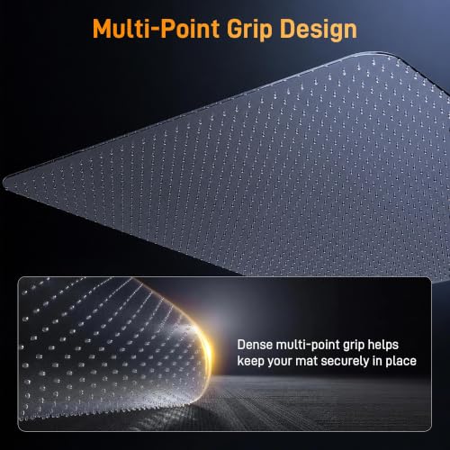 Office Chair Mat for Low-Pile Carpet 36" x 48", Convex Extended Lip - Image 4