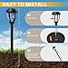 DERAYSION 12 Pack Solar Lights Outdoor, Solar Pathway Lights Auto On/Off Waterproof Garden Landscape Lighting for Path, Yard, Walkway, Driveway Decor