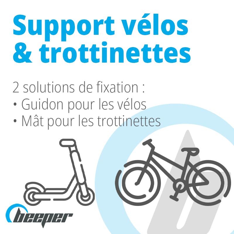 Panier pour vélos & trottinettes en métal Blanc, Noir, résine tressée, Tissu - Beeper