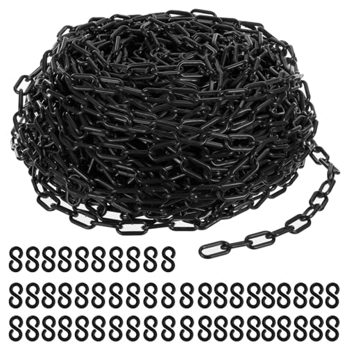 Maillons de chaîne en plastique noir 6 mm pour contrôle des foules