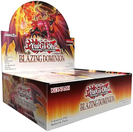 Yugioh! Blazing Dominion Display Box (24 Booster Packs) NEU & OVP - DEUTSCH 1.Auflage und BB-Toy-Trades Toploader