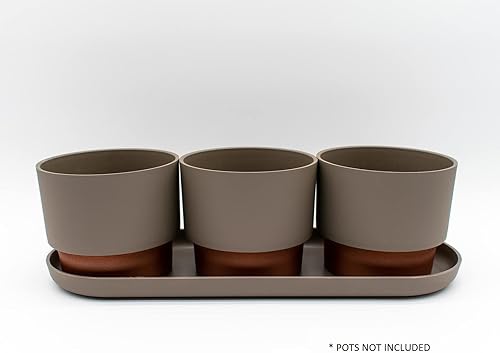 Miniatura 3 de The HC Companies Platillo ovalado de 15 pulgadas para plantas de Sprite  Bandejas de plástico para interiores y exteriores para macetas  15 x 5.21 x