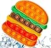 xiaocai Pop Hamburger Decompression Toys Push on Bubble Giocattoli sensoriali per alleviare Lo Stress Materiali didattici, Spremere Giocattoli per Bambini Adolescenti Ufficio Anziani (Stile 2)