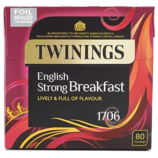Twinings 1706 English Strong Breakfast Lively & Full of Flavour 80 Btl. 250g