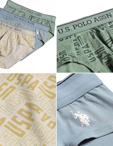 Image of U.S. Polo ASSN. Mens OEB17 Moisture Wicking Cotton Underwear Briefs - Pack of 3