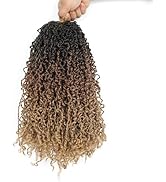 TAOYEMY Yanky Twists Crochet Braid Hair 8 Inch 8 Pcs Pre-looped Ombre Bohemian Spring Twists Hair...