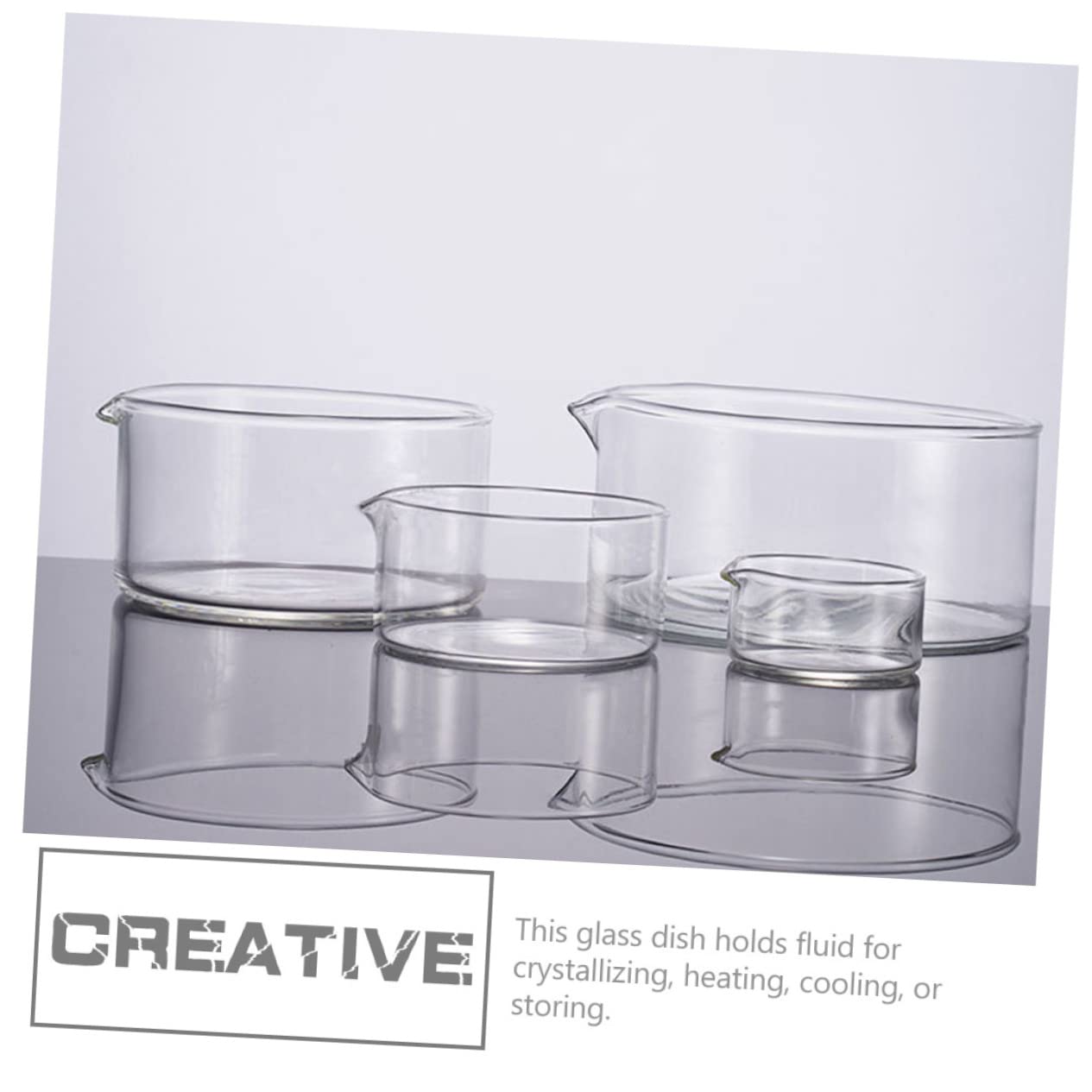 3 Stück Glas-Kristallisationsschale Labor-Petri-Labs Verdunstungsbecken Mischschale Schüssel Kristallisationskultur-Auslauf Zubehörschalen Die Werkzeuge Laborschale