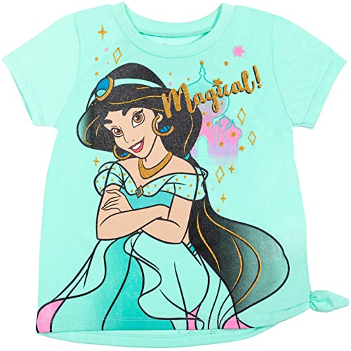 Image of Disney Princess Girls' 2-Piece Tee and Shorts Set for Baby & Kids | 2-Piece Playwear Set, Soft Cotton Blend, Comfortable Elastic Waistband, Durable Stitching, Easy Pull-On Style