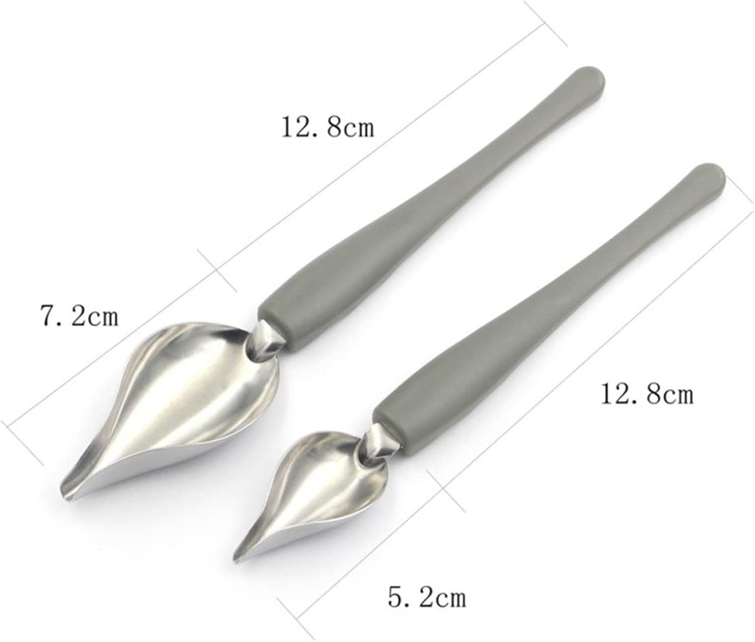 Coffee Scoop, 2 PCS Kitchen Decoration Portable Sauce Painting Coffee Spoon Pencil Draw Tools Stainless Steel Kitchen Accessories