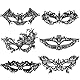 Aomig Spitze Maske, 6 Stück Venezianische Maske Spitze Damen, Schwarz Sexy Lace Augenmaske für Frauen, Augenmaske für Halloween Karneval Abendkleid Tanz Ball Party