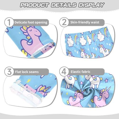 Toddler Girls Leggings Printed Yoga Pants Leggings Pink White Unicorn for Kids3