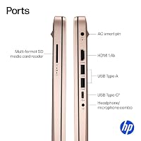 HP 14" Business & Student Laptop with 1-Year Office 365 & Copilot AI, 640GB Storage (128GB UFS+512GB PLUSERA Docking Set), 4GB RAM, Quad-Core Intel Processor, Windows 11 Home, Rose Gold — image 4
