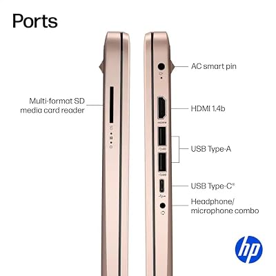 HP 14 Business Laptop, Microsoft Office 365 with Copilot AI & 1TB OneDrive, 16GB RAM 320GB Storage (256GB SSD+64GB eMMC), Dual-Core Intel Processor, Win 11, PLUSERA Earphones, Rose GoldBest Value