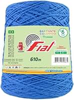 Barbante Fial N°6 Colorido 600g para Crochê e Tricô Macio (Azul Royal - 59)