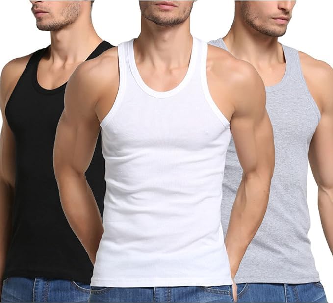Débardeur homme fines côtes lot de 3 maillots en coton bio durable