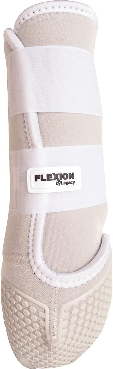 Classic Equine Flexion by Legacy2 Tall-Hind Support Boots, White, Medium