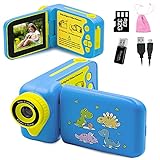 WJLING Kids Camera, Kids Video Camera for Boys and Girls 1080P FHD Digital 270 Degree Rotation DV Camera Children Camcorder with 32GB SD Card & 2.4' Screen for Age 3-8 (Blue)