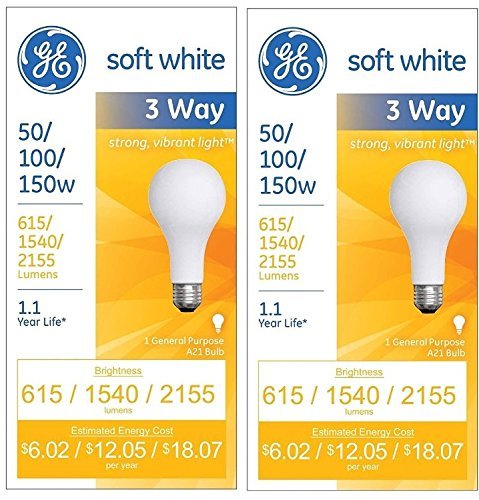 GE Soft White 3-way 50/100/150 Watt A21 2-pack #1