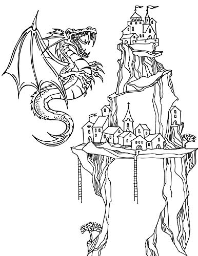 Once There Were Dragons: A Whimsical Coloring Book (Adult Coloring Book Fantasy Series)