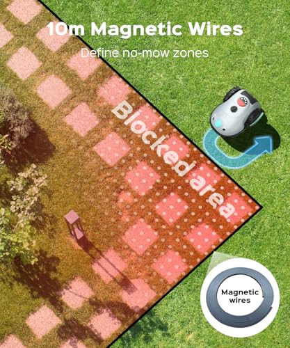Image of YARDCARE V100 Robot Lawn Mower, HD Vision for Small Lawns Up to 1600 sq ft