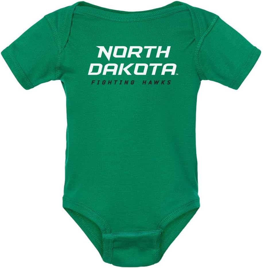 CornBorn North Dakota Fighting Hawks Baby Clothes | Infant Romper | Choose Your Design