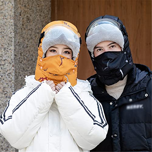 Bonnet de ski anti-vent avec caches-oreilles en velours isolant