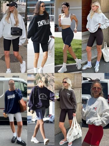 Laite Hebe 3 Pack Biker Shorts Women - 8” High Waist Tummy Control Summer Workout Shorts for Running Yoga Athletic4