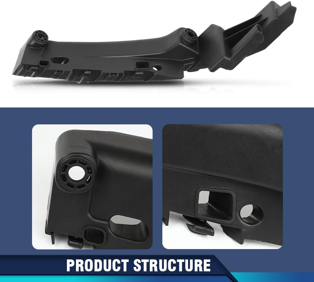 PIT66 Front Headlight Bracket Driver Left Side Compatible with Jeep Grand Cherokee 2014-2018 68223469AA, CH1042109 Black