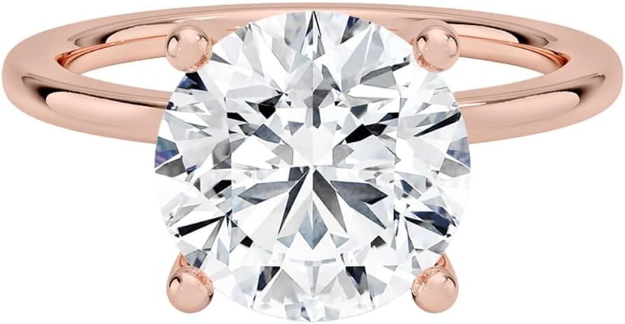 1-5 CT IGI Certified Lab Grown Diamond Ring 10K 14K 18K Solitaire Hidden Halo Lab Grown Diamond Engagement Ring Christmas Gift For Women | Promise ring For her (E-F Color, VVS2 Clarity)