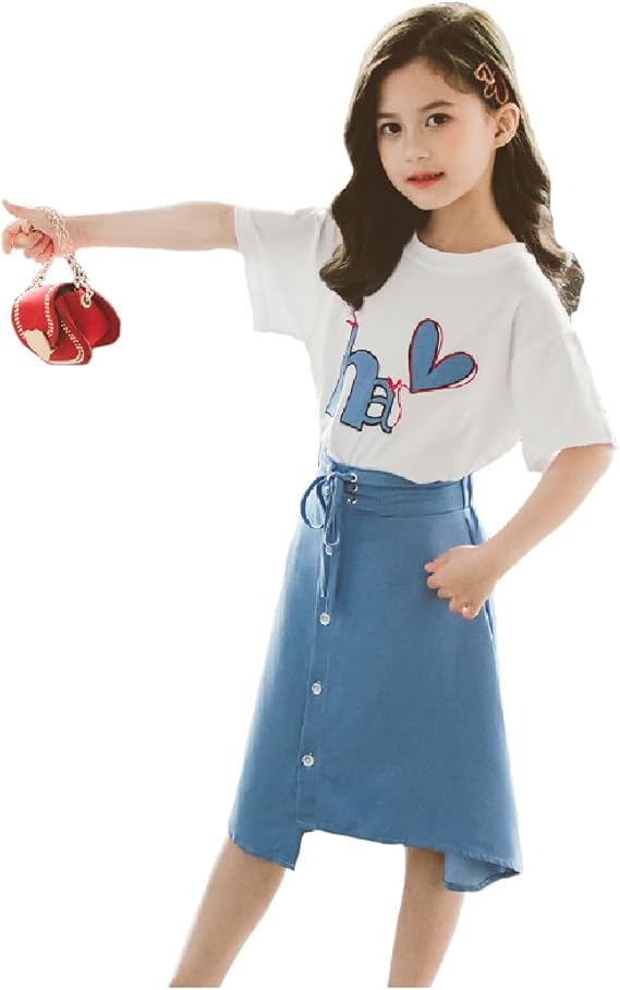 Amazon 女の子 服 春夏 2点セット 子供服 ジュニア セットアップ 韓国風 洋服 綿 半袖tシャツ スカート インレギュラ ハーフ ゆったり 人気 トップス カジュアル 子ども服 ガールズ 普段着 通学 110 160 Tシャツ カットソー 通販 Amazon 女の子 服 春夏 2点セット 子供服 ジュニア セットアップ 韓国風 洋服 綿 半袖tシャツ スカート インレギュラ ハーフ ゆったり 人気 トップス カジュアル 子ども服 ガールズ 普段着 通学 110 160 Tシャツ カットソー 通販