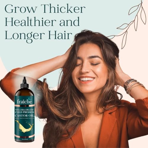 Image of Organic Castor Oil + Filled Mascara Tube - Cold Pressed Hair Growth Oil for Eyelashes and Eyebrows
