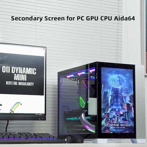 Image of wisecoco 14 Inch LCD Screen for Lian Li O11 Mini PC Case FHD 1920x1080 Laptop Screen Replacement PC Secondary Display HDMI 72% NTSC (Black)