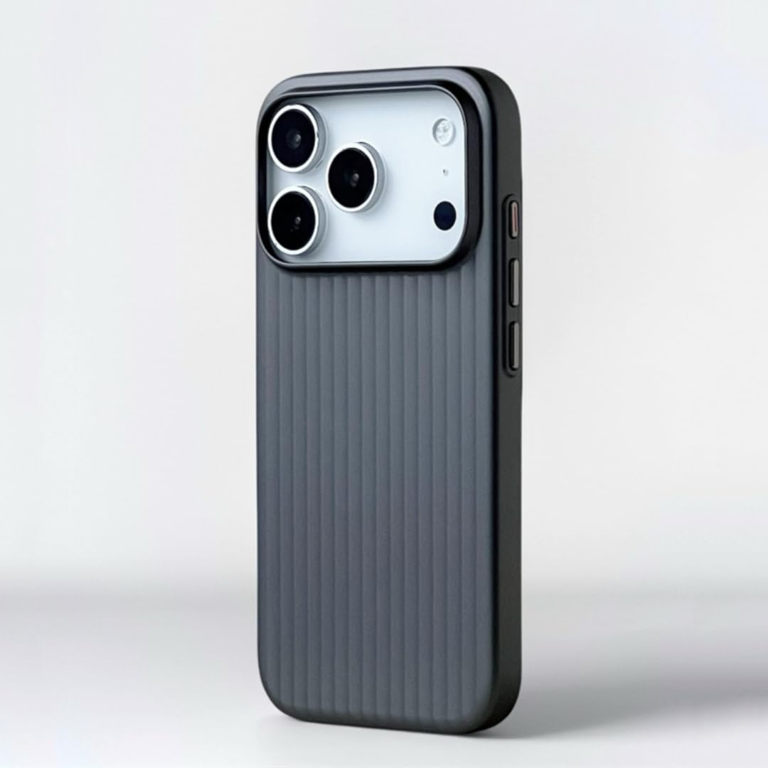Coque noire à rayures 3D pour iPhone 14 Pro Max idéale au bureau - 8
