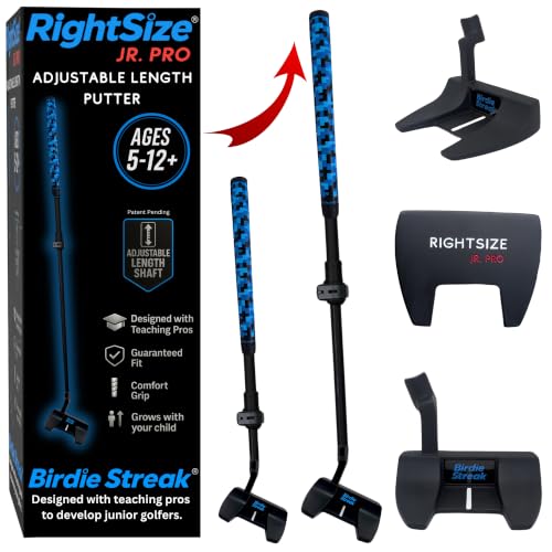 Adjustable Junior Golf Club for Kids Right Hand Ages 512 Blue Pixel Camo Putter Only (2534 in)