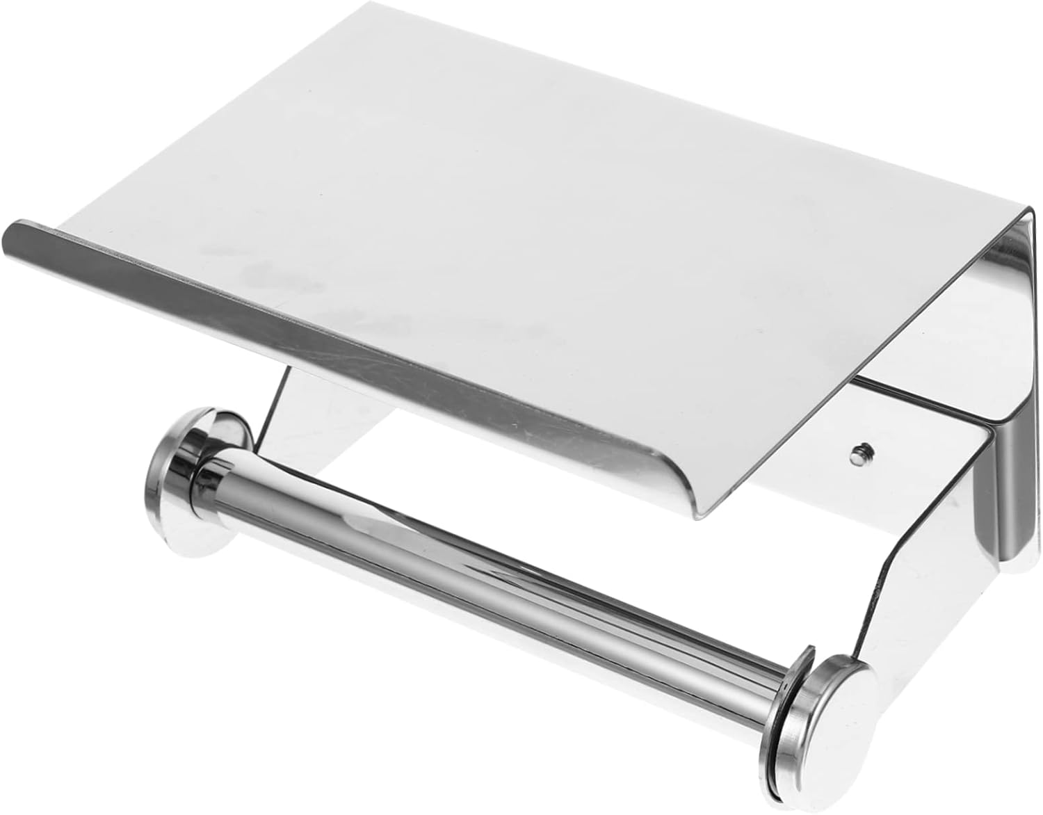 Toilet Paper Roll Holder Shelf Wall Mounted Storage Rack Stainless Steel Bathroom Toilet Paper Holder