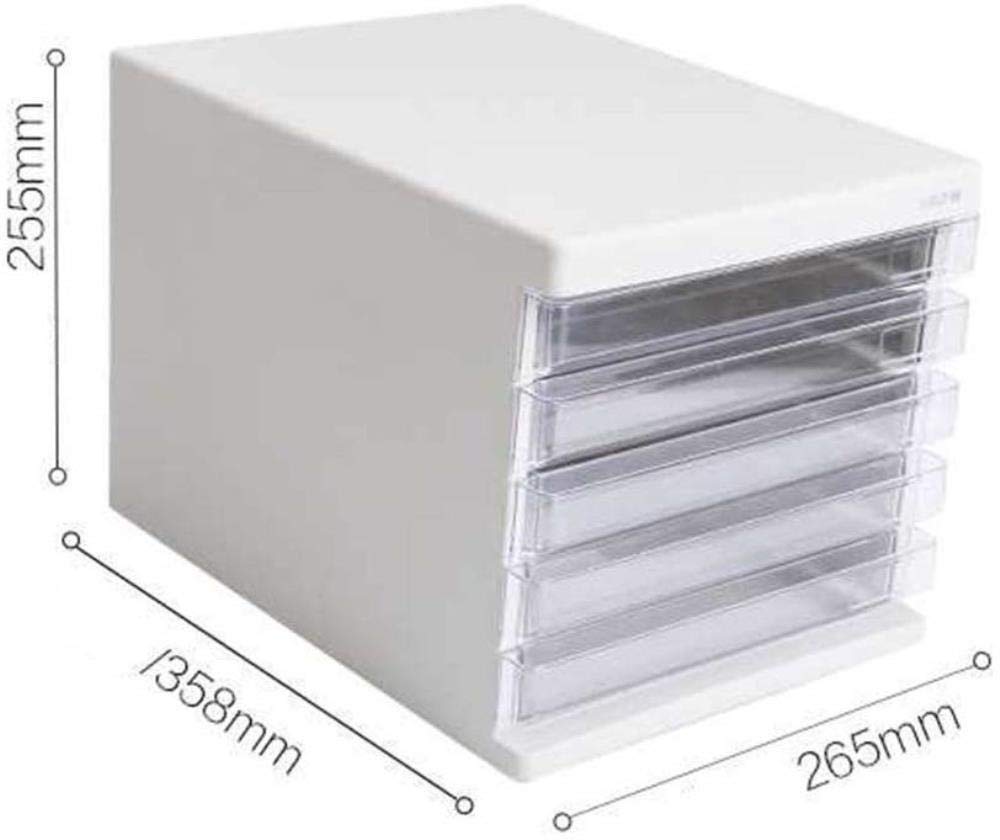 Scaffale per Documenti, Schedario per Archivio Piatto per Archivio Mobile per Archivio, Archivio per Documenti Cartacei Organizer per Archiviazione 5 Cassetti per Ufficio e Casa,25,5X35,8X26,5 c