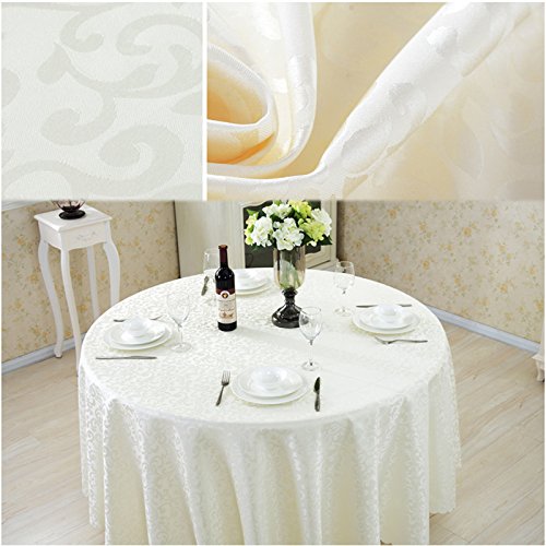Nappe de table ronde beige 160cm WENJUN tissu rectangulaire hôtel