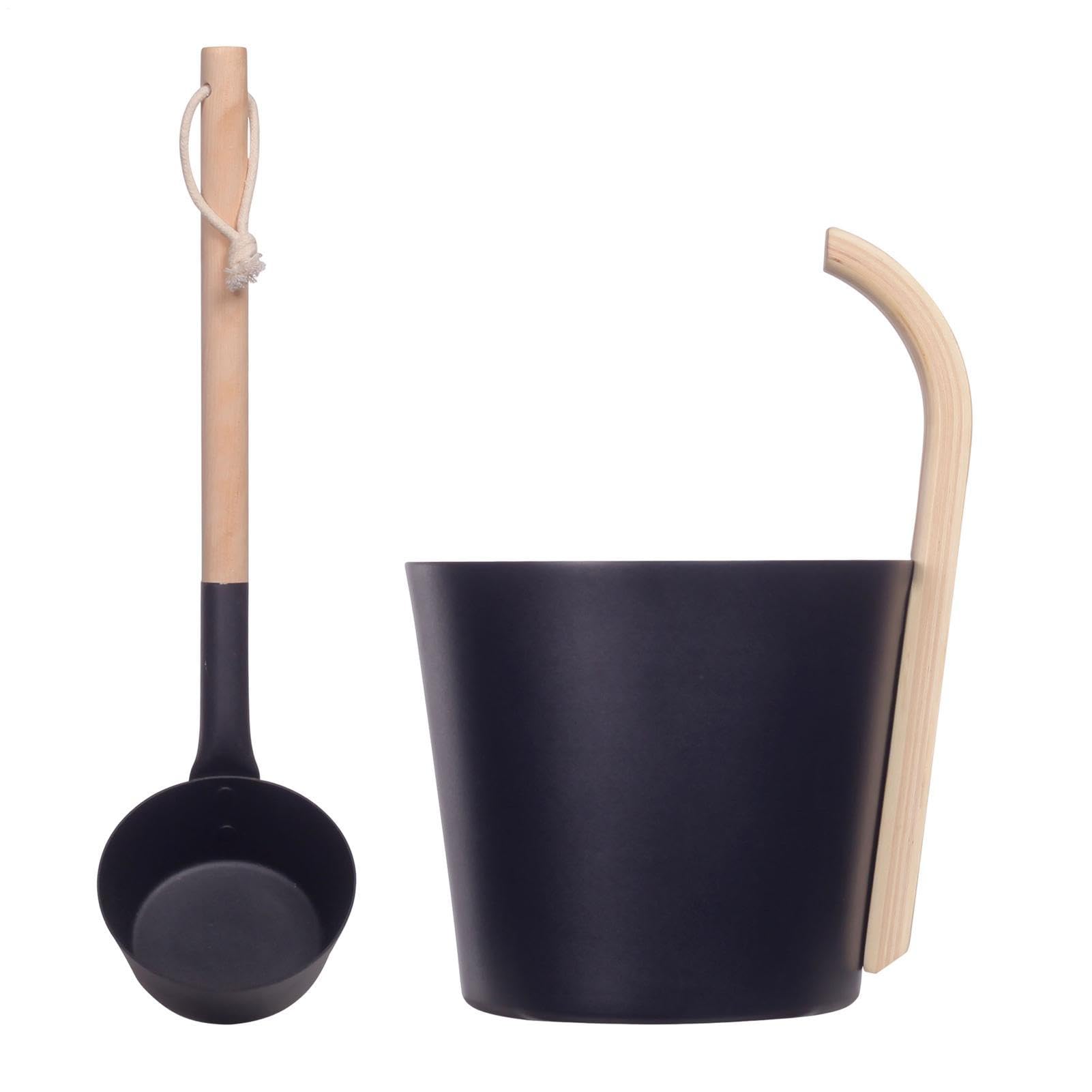 Kit de Cubo de Sauna, Cubo de Descarga de Sauna | Barril de | Aluminio para Centro de SPA y baño de Sauna Interior de 7L - Sauna Seca Resistente al Calor imprescindible para el baño, la b