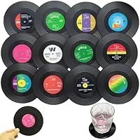 BDSHUNBF Juego de 12 Posavasos para Bebidas, Redondos, Posavasos