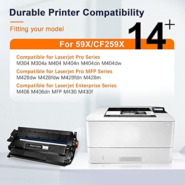 ColorKing (Met gerecyclede chip) compatibel met HP 59X (CF259X) toner zwart met hoog rendement voor HP Laserjet Pro M304, M404, M428, XL, 10.000 pagina's, per stuk