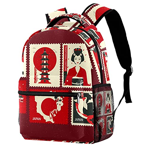 Sac à dos d'école mixte pour ordinateur portable, imprimé coucher du soleil