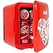 Coca Cola World 1971 Series Portable 6 Can Thermoelectric Mini Fridge Cooler/Warmer, 4 L/4.2 Quarts Capacity, 12V DC/240V AC for Home, Dorm, car, Boat, Beverages, Snacks, Skincare, Cosmetics