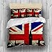 REALIN Komplet poszewek na kołdrę, z flagą Zjednoczonego Królestwa, zestaw 2/3/4 części, poszewki na kołdrę, dla dzieci, chłopców i dziewczynek (wys. podwójne 200 x 200 cm
