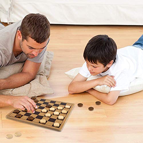 Juego de Mesa Gamie Damas de Madera 10 pulgadas miniatura 6