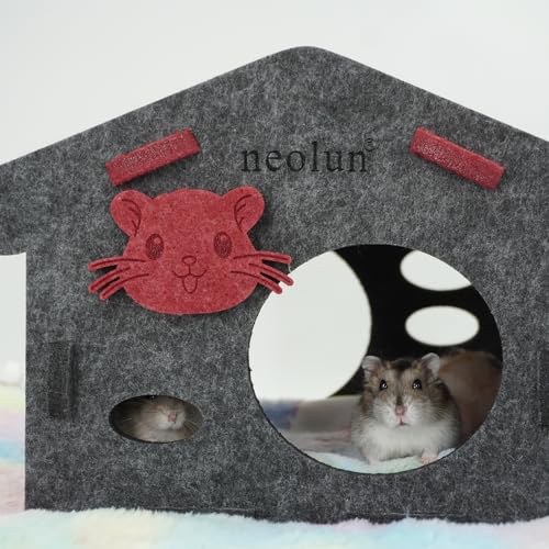 neolun Casa de porquinho da índia, esconderijo de porquinho-da-índia de feltro, cabana de esconderij