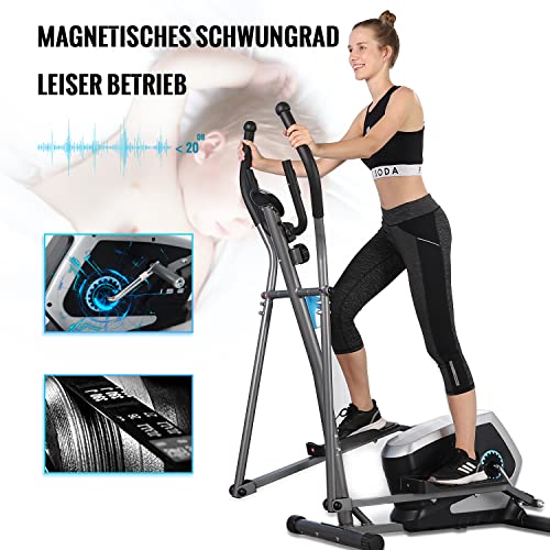 Crosstrainer Ellipsentrainer für Zuhause Ellipsen Ergometer Elliptisch Heimtrainer mit Schwungmasse,8 Widerstandsstufen – Bild 6