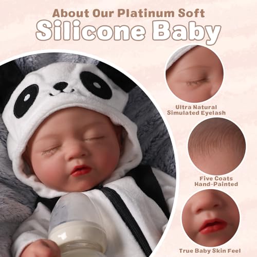 Muñeca bebé Reborn silicona realista 16 pulgadas miniatura 4